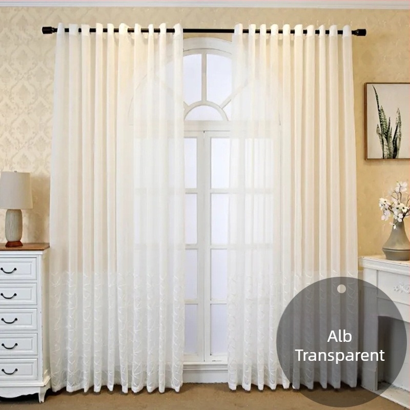 En-gros, perdea de fereastră din dantelă franceză, perdea semi-umbrită pentru living, dormitor, perdea romantică din dantelă albă pentru balcon
