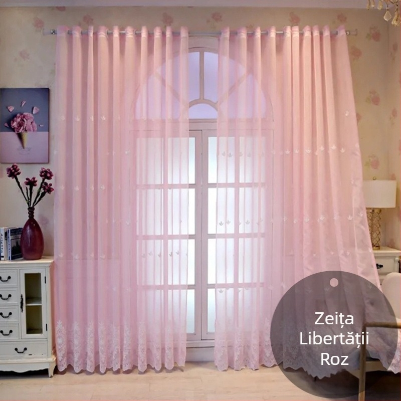 En-gros, perdea de fereastră din dantelă franceză, perdea semi-umbrită pentru living, dormitor, perdea romantică din dantelă albă pentru balcon