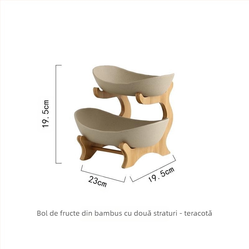 Farfurie creativă cu trei straturi, mai multe straturi, pentru fructe uscate, ceramică europeană, farfurie din lemn de bambus, raft pentru gustări de uz casnic, tavă pentru bomboane, coș cu fructe