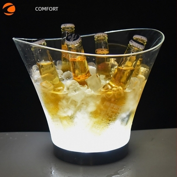 Găleată nouă cu gheață cu LED-uri, găleată de gheață de înaltă calitate, găleată de șampanie, set de vin, suport pentru vin pentru petrecere, o varietate de lumini opționale, vânzări directe din fabrică