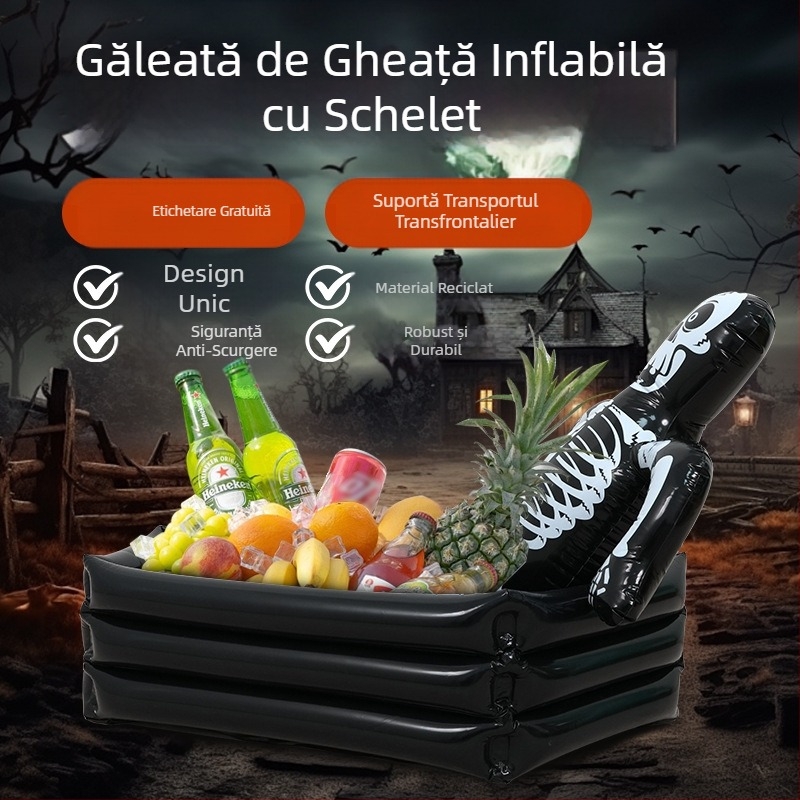 Halloween decorațiuni craniu găleată de gheață Halloween petrecere consumabile băutură găleată Halloween ornament găleată depozitare gheață canelură