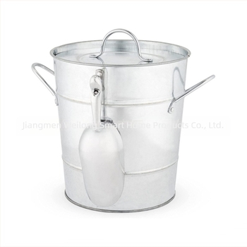 Găleată de gheață din fier cu capac și lingură Amazon, comerț exterior exclusiv transfrontalier, export, găleată ovală pentru gheață, mâner, găleată pentru vin