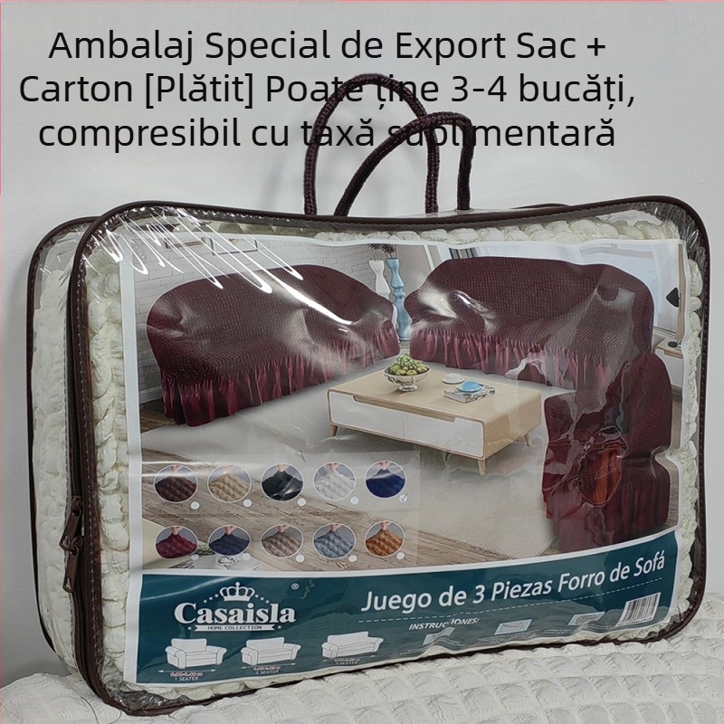 Husă de canapea extensibilă Seersucker cu husă completă, pentru comerț exterior, cu pernă de canapea, potrivită pentru toate anotimpurile