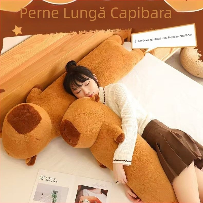 Kapibara Capybara Doll Drăguț Jucărie de Pluș Pernă de Dormit Păpușă de Dormit Fetă Cadou