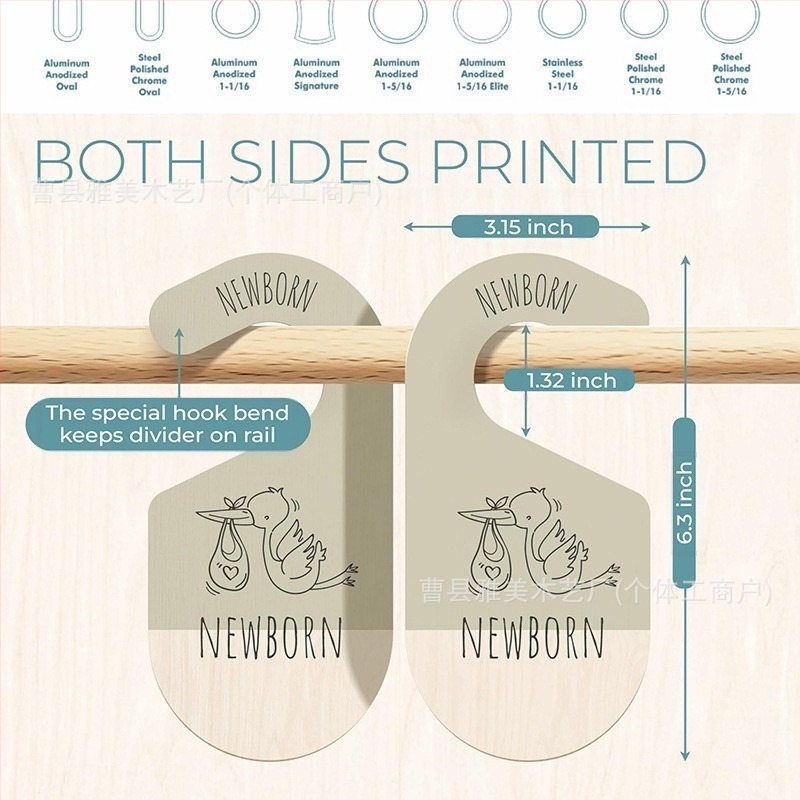 Separator din lemn pentru bebeluși, separator pentru dulap, dormitor, placă de separare pentru haine de bebeluși din lemn