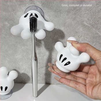 Creative Cartoon Palm toc de periuță de dinți baie de uz casnic montat pe perete fără perforații rack de depozitare fără sudură cârlig rack de depozitare