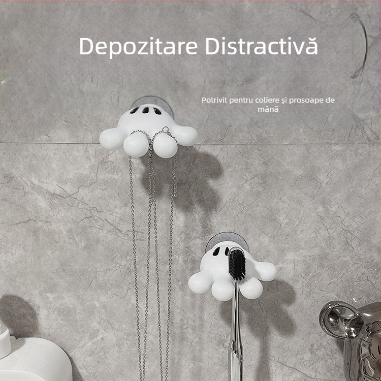 Creative Cartoon Palm toc de periuță de dinți baie de uz casnic montat pe perete fără perforații rack de depozitare fără sudură cârlig rack de depozitare