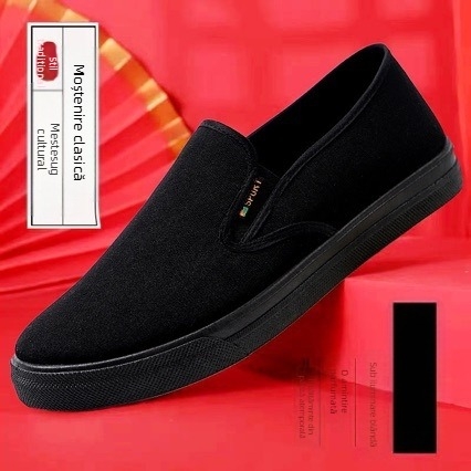 Pantofi sport casual pentru bărbați, din material textil, de primăvară 2025, vânzători directe din fabrică, din material textil vechi de la Beijing, ușori, respirabili și în carouri, stil nou