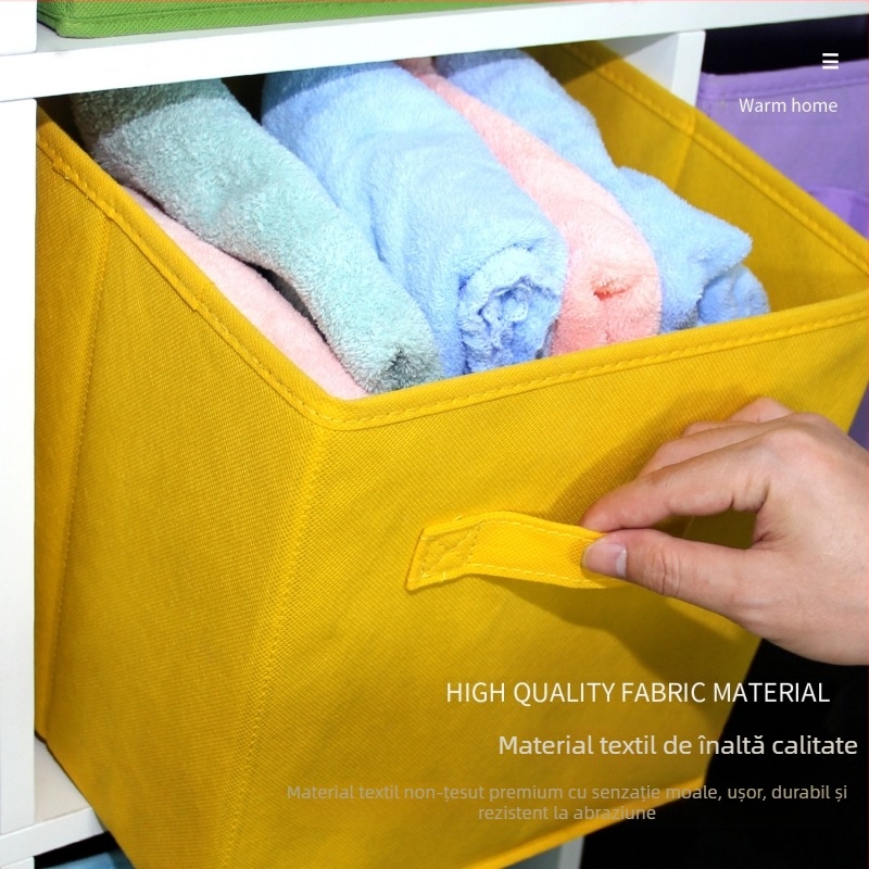 Cutie de depozitare a hainelor din material textil, pliabilă, pătrată, pentru depozitarea hainelor de uz casnic, cutie de depozitare nețesută pentru garderobă, en-gros