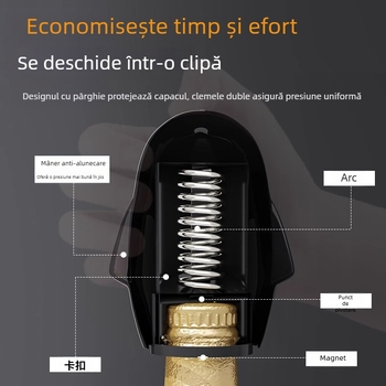 Deschizător de sticle tip pinguin cu presă, dop sigilat pentru vin roșu, deschizător de sticle de bere de uz casnic, model creativ multifuncțional de uz casnic