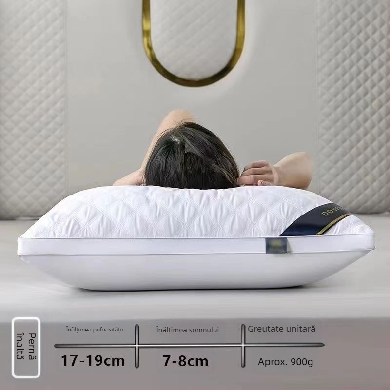 [Cumpără unul, primești unul gratuit] Pereche de perne de hotel de cinci stele, cu miez de pernă lavabilă pentru un singur adult, protecție pentru gât, miez de pernă din catifea cu pene