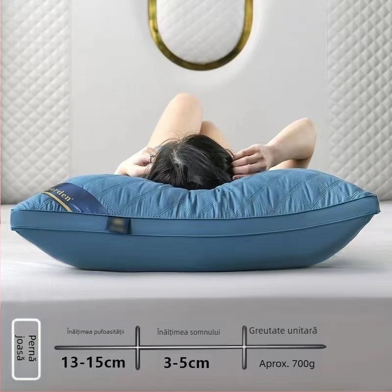 [Cumpără unul, primești unul gratuit] Pereche de perne de hotel de cinci stele, cu miez de pernă lavabilă pentru un singur adult, protecție pentru gât, miez de pernă din catifea cu pene