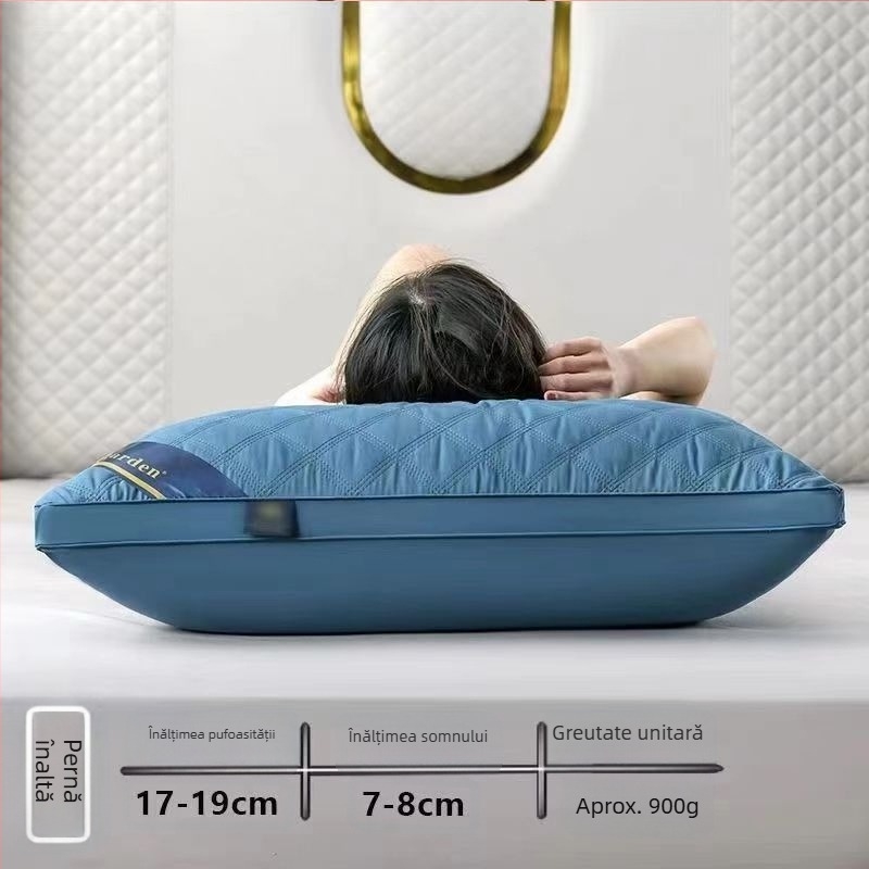 [Cumpără unul, primești unul gratuit] Pereche de perne de hotel de cinci stele, cu miez de pernă lavabilă pentru un singur adult, protecție pentru gât, miez de pernă din catifea cu pene