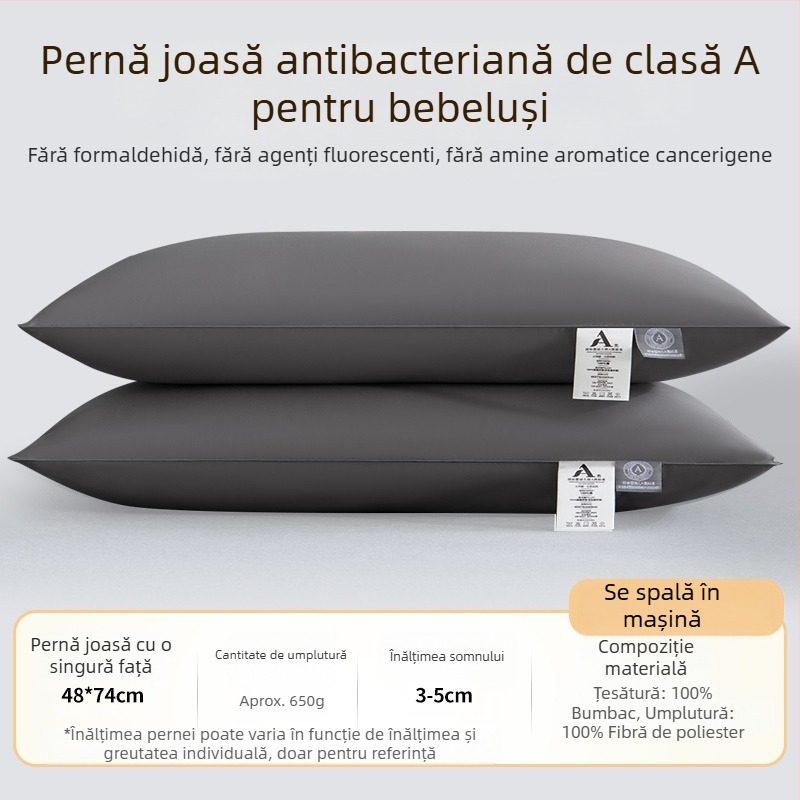 [Cumpără unul, primești unul gratuit] Pereche de perne de hotel de cinci stele, cu miez de pernă lavabilă pentru un singur adult, protecție pentru gât, miez de pernă din catifea cu pene