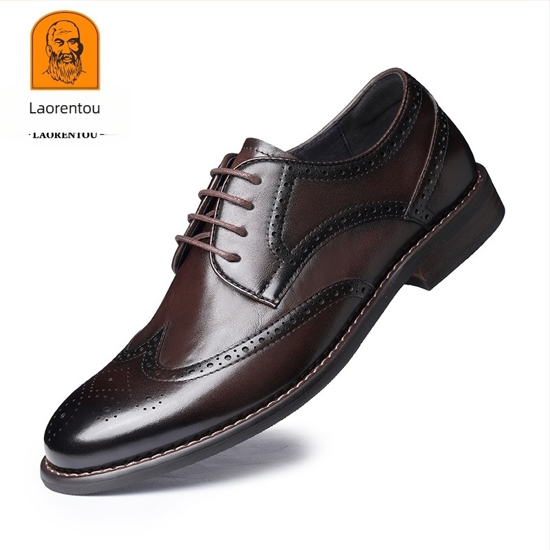 Pantofi sport din piele pentru bărbați, cu toc scăzut, casual, de afaceri, cu talpă plată, simpli, versatili, la modă, pentru bărbați, en-gros, Old Man's Head, noi, 19577