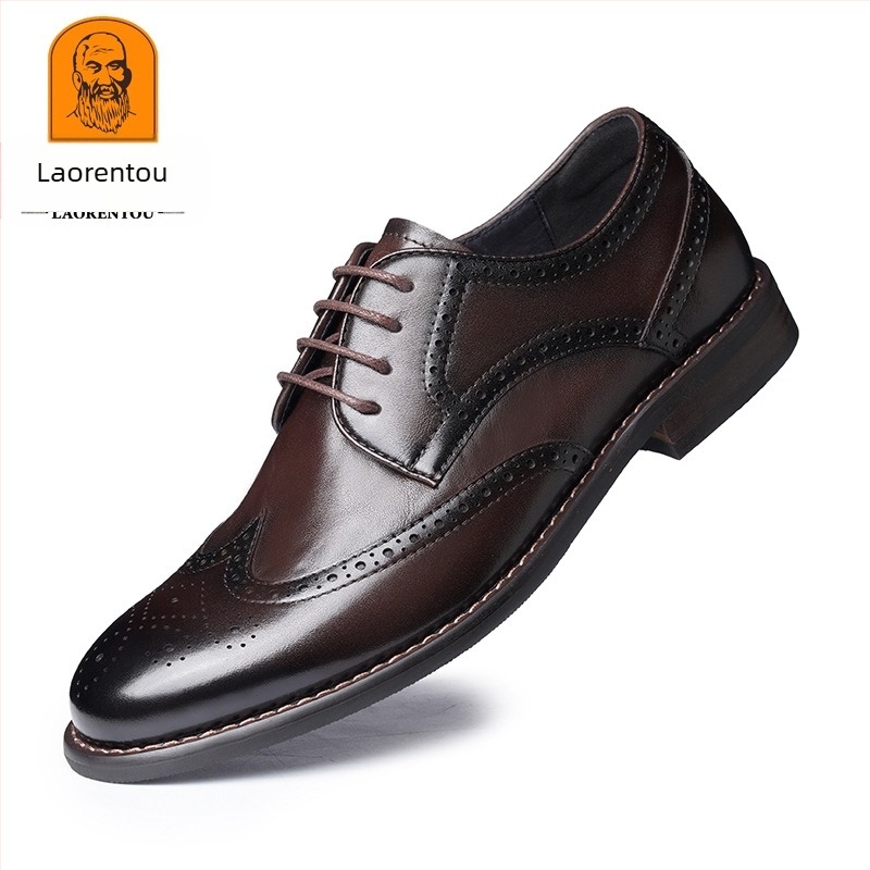 Pantofi sport din piele pentru bărbați, cu toc scăzut, casual, de afaceri, cu talpă plată, simpli, versatili, la modă, pentru bărbați, en-gros, Old Man's Head, noi, 19577