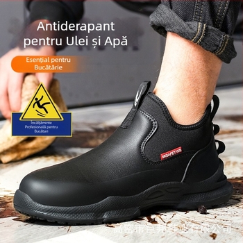 Pantofi de lucru pentru bărbați, en-gros, antiderapanți, rezistenți la ulei, pentru bucătari, pentru patru anotimpuri, universali, ușori, confortabili, cu fund moale, care nu obosesc picioarele