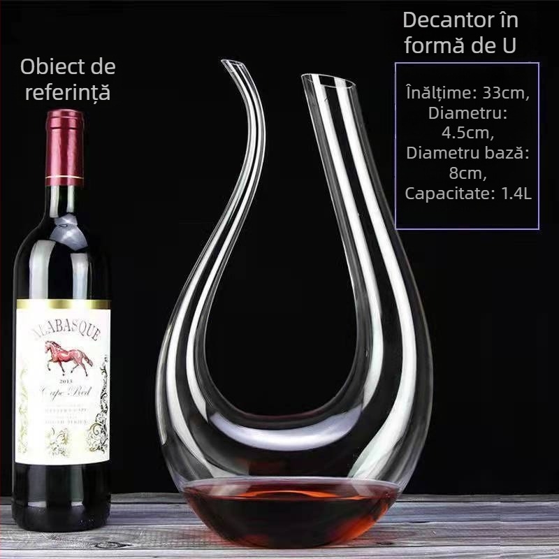 Decantor în formă de U, decantor de vin creativ, set pentru casă, cascadă mare Swan, Hotel Restaurant, decantor de vin, gadget