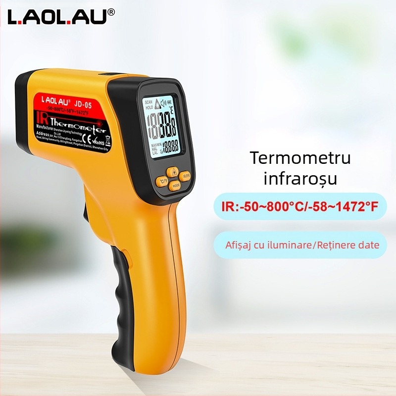 Termometru cu infraroșu JD-05K, termometru industrial, pistol de temperatură, livrare directă la nivel transfrontalier, en-gros