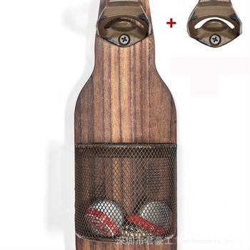Deschizător de sticle montat pe perete, din lemn, nou, cu design creativ european, pentru magazin, deschizător de sticle, recuzită de decorare