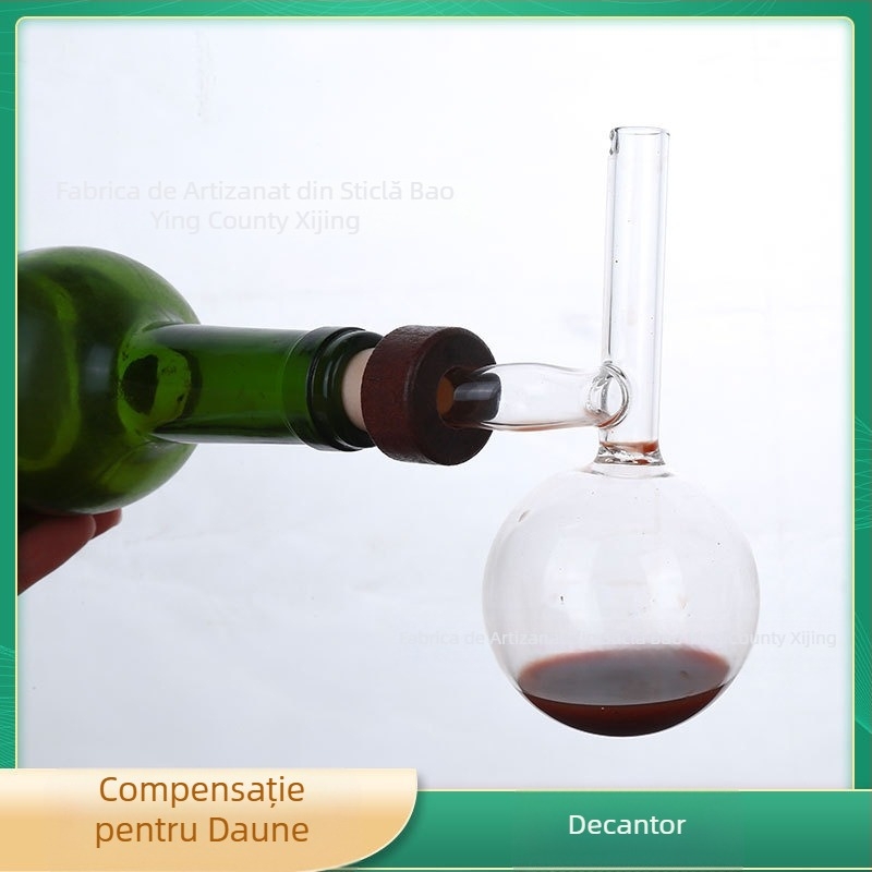 Decantor de vânzare din fabrică, decantor din sticlă transparentă, formă de decantor, decantor pentru vin, whisky, set de vin