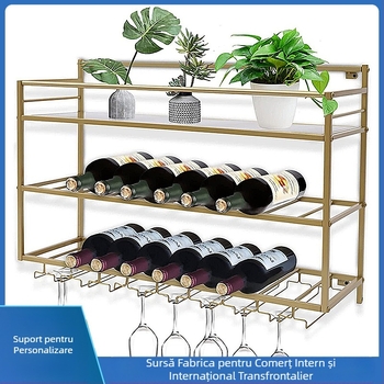 Nordic Light Luxury Wine Rack Wall Hanging Wine Dulap Simple Light Luxury Wine Display Rack Wall Decoration Storage Rack Hanging Cup Rack