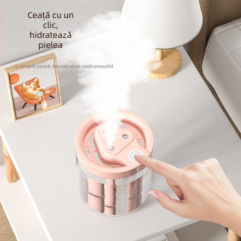 Umidificator de aer cu volum mare de ceață, spray silențios, trei duze, umidificator de birou de mare capacitate, difuzor de aromă, hidratant