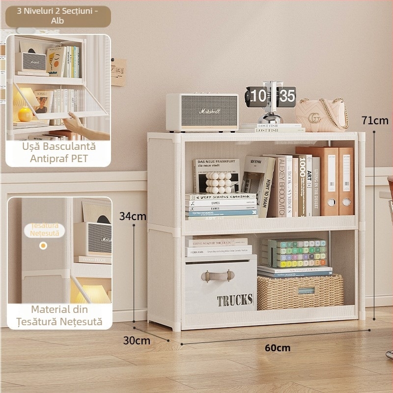 Xi în TEMU explozii transfrontaliere raft de cărți pentru desktop raft de podea sufragerie dulap de depozitare multistrat dulap de depozitare dulap de cărți rezistent la praf