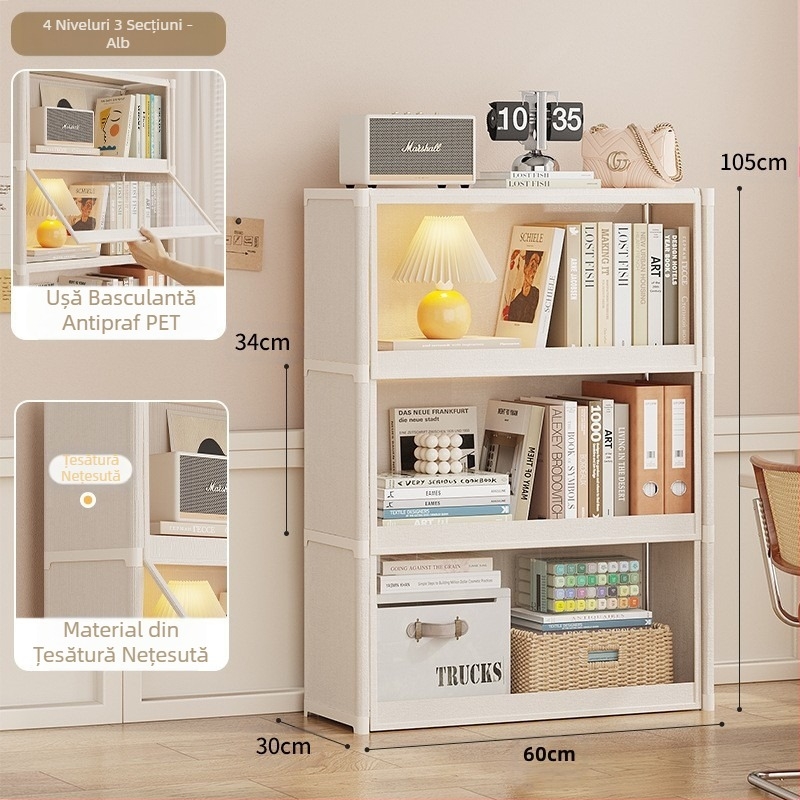 Xi în TEMU explozii transfrontaliere raft de cărți pentru desktop raft de podea sufragerie dulap de depozitare multistrat dulap de depozitare dulap de cărți rezistent la praf