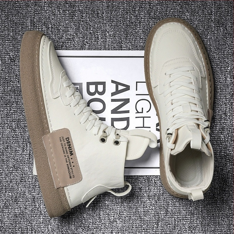 Pantofi sport cu talpă groasă și talpă înaltă pentru bărbați, toamna și iarna, 2024, pantofi casual coreeni la modă pentru studenți, pantofi albi la modă