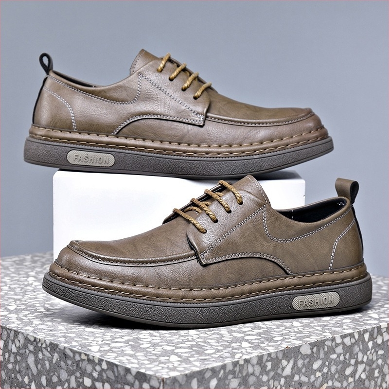 Pantofi de lucru antiderapanți pentru bărbați, stil retro britanic, toamna 2025, versatil și la modă, casual, cu talpă moale, antiderapantă