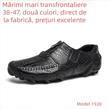 Pantofi sport pentru bărbați, mărime plus, cu model de caracatiță, ușoare, la modă, cu model crocodil, fără slip-on