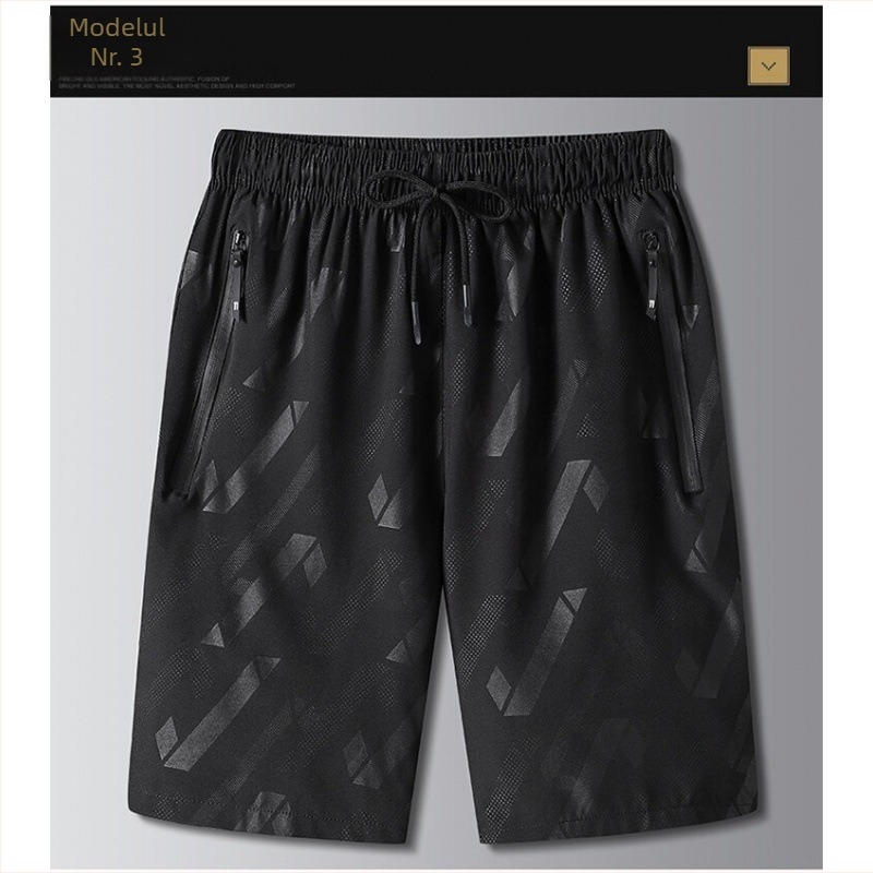 Pantaloni scurți de mătase de gheață de vară pentru bărbați, plus mărime, pantaloni casual lejeri, sport, uscare rapidă, lungime medie, pantaloni subțiri pentru bărbați, pantaloni all-match