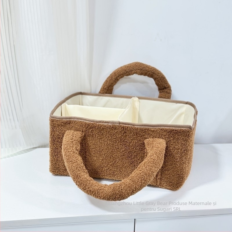 Coș de depozitare din pluș, direct din fabrică, en-gros transfrontalier, jucării pentru mame și sugari, scutece, geantă de finisare a sticlelor, depozitare a hainelor pentru bebeluși