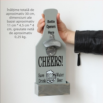 Deschizător de sticle de bere pentru restaurant vechi, magazin de pește la grătar, cutie de depozitare creativă, bar, restaurant, decorațiuni de perete, deschizător de sticle