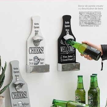 Deschizător de sticle de bere pentru restaurant vechi, magazin de pește la grătar, cutie de depozitare creativă, bar, restaurant, decorațiuni de perete, deschizător de sticle