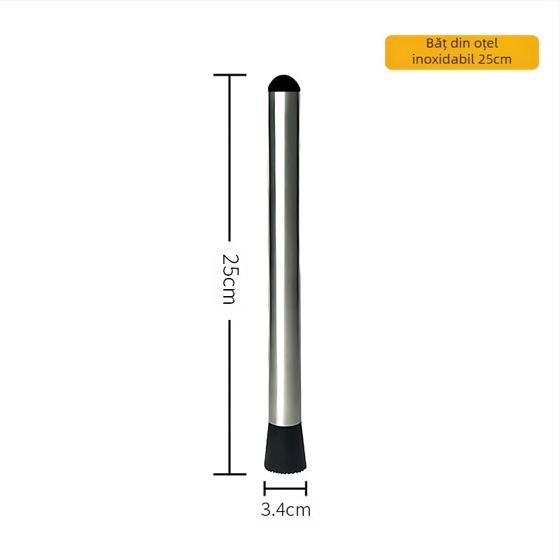 Băț de tasare, băț de zdrobire a gheții, bătut manual, ciocan de lămâie, băț de presare a sucului, zdrobitor de zăpadă, cupă din oțel inoxidabil, ciocan de presare a fructelor, gheață