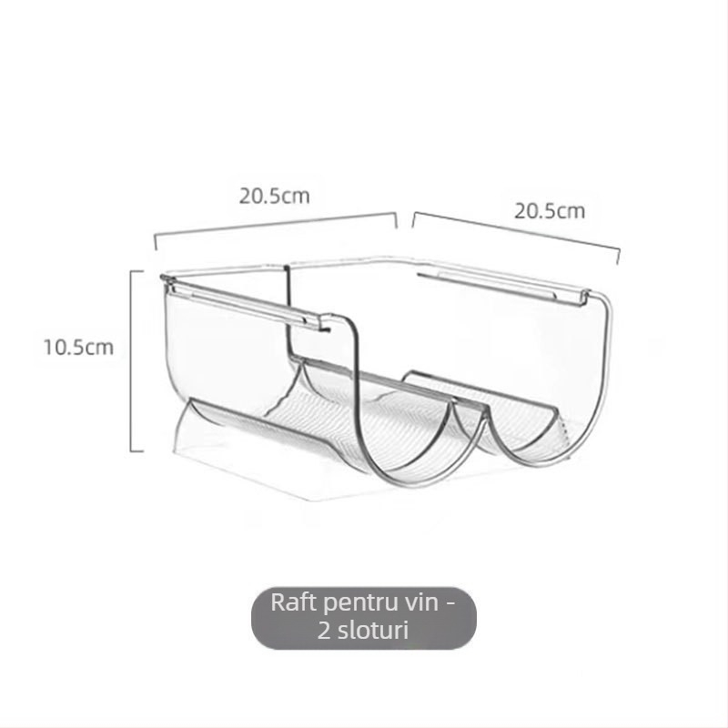 Suport pentru vin roșu 2/3, cutie de depozitare pentru frigider, stivuibilă, suport pentru afișarea vinurilor străine, suport transparent pentru depozitarea vinurilor, comerț exterior