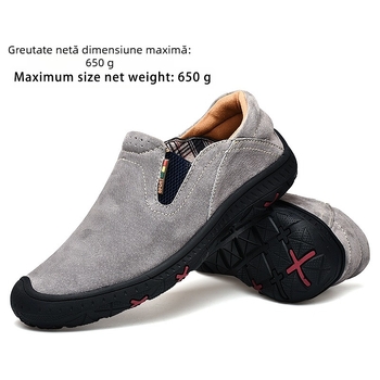 Mocasini de drumeție pentru bărbați, din piele de porc, ușori, cu fund moale, casual, 2022, pantofi de drumeție din piele, antiderapanți, pentru exterior