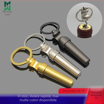 Breloc multifuncțional creativ pentru deschizător de sticle de vin, disponibil în 3 culori, accesoriu creativ pentru deschizător de sticle de vin din aliaj de zinc