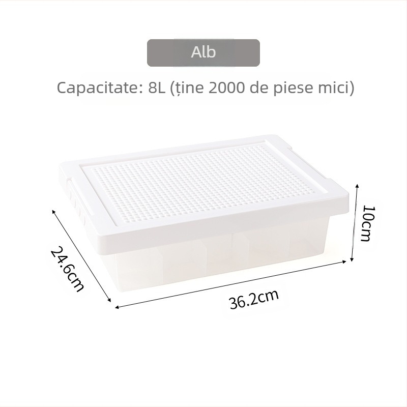 Cutie de depozitare pentru birou Lego, cutie de depozitare pentru blocuri de construcție, clasificare a pieselor, sortare subcompartiment, cutie de depozitare pentru jucării pentru copii