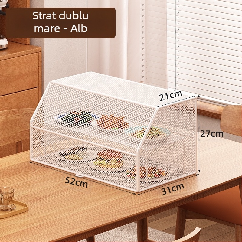 Raft de bucătărie, blat, masă de luat masa, capac anti-fly și țânțari, capac pentru vasul de bucătărie, raft de depozitare multistrat pentru desktop