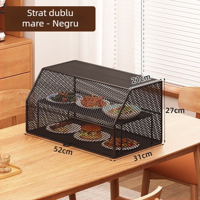 Raft de bucătărie, blat, masă de luat masa, capac anti-fly și țânțari, capac pentru vasul de bucătărie, raft de depozitare multistrat pentru desktop