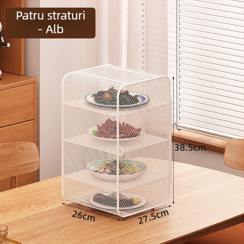 Raft de bucătărie, blat, masă de luat masa, capac anti-fly și țânțari, capac pentru vasul de bucătărie, raft de depozitare multistrat pentru desktop