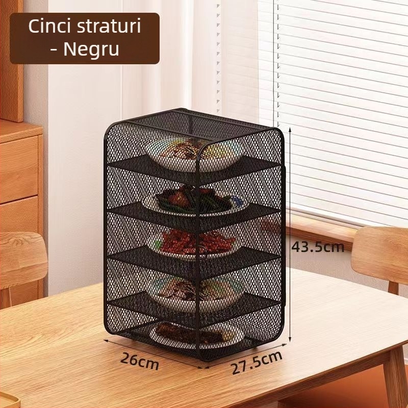 Raft de bucătărie, blat, masă de luat masa, capac anti-fly și țânțari, capac pentru vasul de bucătărie, raft de depozitare multistrat pentru desktop