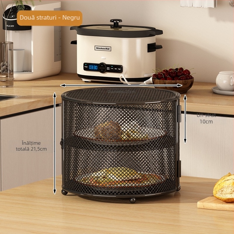 Raft de bucătărie, blat, masă de luat masa, capac anti-fly și țânțari, capac pentru vasul de bucătărie, raft de depozitare multistrat pentru desktop