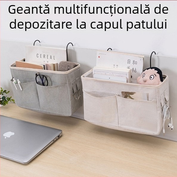 Coș de depozitare lângă pat, geantă de depozitare pentru dormitor, pat superior, suport de depozitare lângă pat, pentru studenți, dormitor feminin, telefon mobil, coș agățat, geantă din material textil