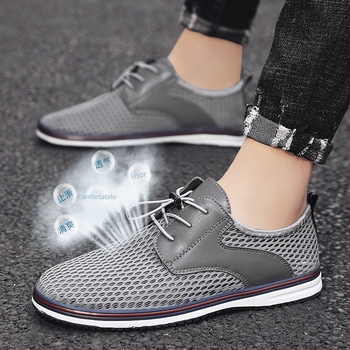 Pantofi sport pentru bărbați, pantofi sport de vară respirabili, subțiri, cu plasă, pantofi sport casual pentru bărbați, pantofi țesute, ușori și confortabili pentru tata