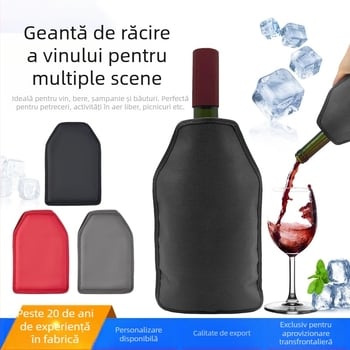 Cooler de vin, manșon pentru vin, gheață, nailon, spinning, gel, sac de gheață, răcire rapidă, sac de vin roșu, capac pentru vin, sac de gheață