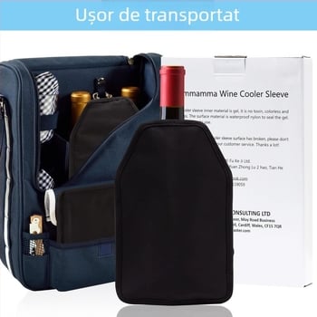 Cooler de vin, manșon pentru vin, gheață, nailon, spinning, gel, sac de gheață, răcire rapidă, sac de vin roșu, capac pentru vin, sac de gheață